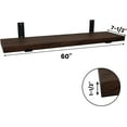 thumbnail image 6 of CONSDAN Floating Shelves, USA Grown Solid Oak Hardwood, Wall Shelves for Bedroom, Bathroom, Living Room, Kitchen, Dark Walnut, 6 of 6
