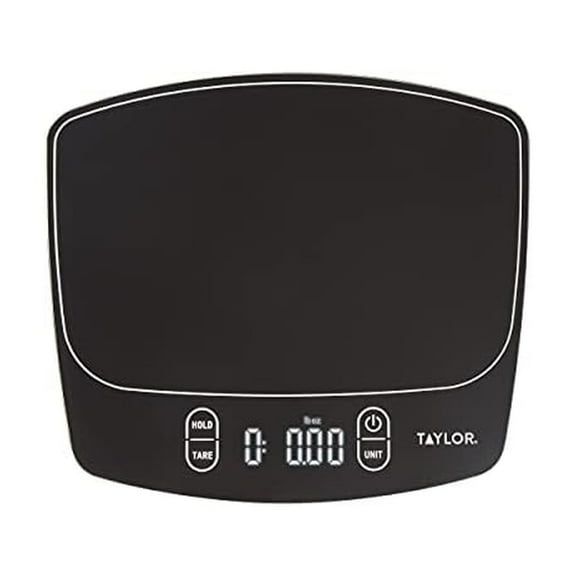 Taylor Waterproof Digital Kitchen Scale, 11 pounds, Black