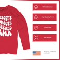 thumbnail image 6 of Somebody's Loudmouth Baseball Mama Women's Long Sleeve T-shirt Proud Mom Cheer Support Game Day Funny Sports Vintage Retro, 6 of 7