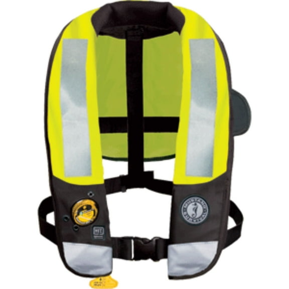 Yellow and Gray Mustang Adult Deluxe Vest with Reflective Tape - One Size
