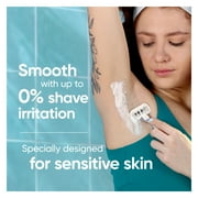 Venus Deluxe Smooth Sensitive Razor for Women, 5 blades, Manual Razor, Handle + 2 Razor Blade Refills, Silver