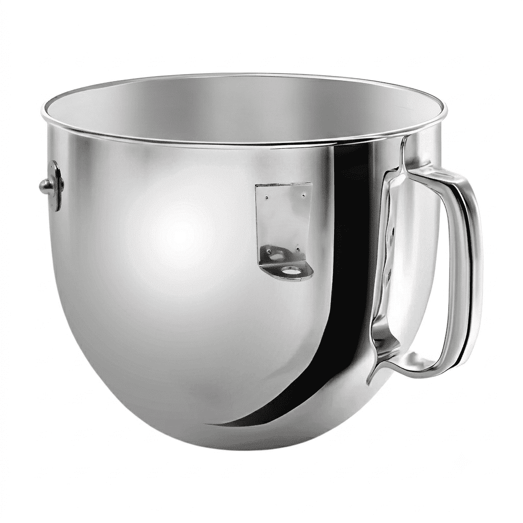 Stainless Steel 5 Quart Mixing Bowl for KitchenAid Bowl-Lift Stand Mixers - Fits K5SS, KSM450, KSM455, KSM500, KP50 & More (NOT for Tilt-Head) - Heavy Duty Replacement with Handle
