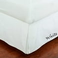 thumbnail image 2 of Alive Pixels Bed Skirt White Solid 100 Percent Cotton Split Corner Pleated 1-Pc with 21 Inch Drop 200TC (Full, White), 2 of 4