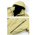 thumbnail image 4 of Kmdttou Men's Rain Jacket Waterproof with Hooded Hiking Coat with Hood Packable Outdoor Hooded Windbreaker Insulated Mountain jackets Yellow XL, 4 of 7