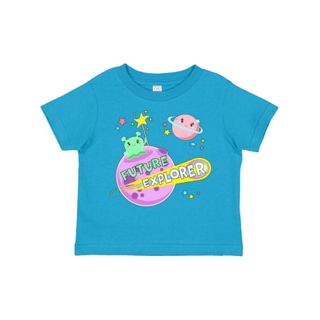 

Inktastic Future Explorer Green Alien in Outer Space Gift Toddler Boy or Toddler Girl T-Shirt