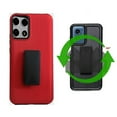 thumbnail image 3 of For T-Mobile REVVL 7 5G Case, Dual Layer Shockproof 360-Degree Rotating Belt Clip Case Cover with Kickstand (Red), 3 of 9