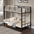 thumbnail image 3 of Tcbosik Bunk Bed Twin Over Twin Size, Heavy Duty Metal Bed Frame with Side Ladder and Safety Guardrail, Easy Assembly, Black, 3 of 10