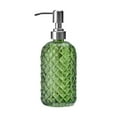 thumbnail image 1 of Botella de loción de vidrio de 400 ml con dispensador de jabón for el hogar, el hotel y el baño, transparente, cilíndrica, azul, transparente, verde y naranja, 1 of 6