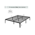thumbnail image 4 of 14-pulgada tamaño individual/tamaño completo/queen size matte negra metal platform marco de cama - wrought rod design, no box spring required, fácil montaje, under-cama almacenamiento, 4 of 9