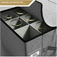 thumbnail image 4 of Sorbus Boîtes de Rangement pour Vaisselle - Coque Rigide, Séparateurs, Poignée - Contient 12 Verres (Lot de 2), 4 of 5