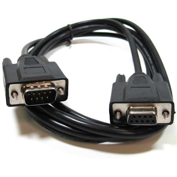 SF Cable DB9 M/F 9C Serial Straight Thru Extension Cable, 10 feet - Black