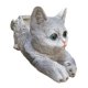 thumbnail image 4 of Maceta con forma de maceta, escultura artística de gatito, adorno para la sala de estar. gris, 4 of 8