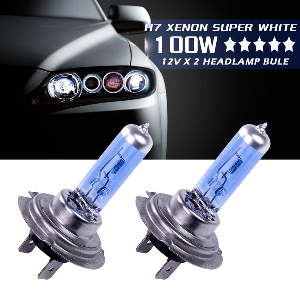 Car Halogen Light Bulbs H7, 2x Top-Max 12V Xenon White Headlight Bulb Super  Bright Lamp High Effect Vehicle 100W Car Fog Light (2-Pack) 