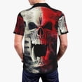 thumbnail image 6 of Salouo Red And White Screaming Demon Skull for Men's Short Sleeve Polo Shirts,Polo Shirts for Men Performance Short Sleeve Golf Shirt Athletic Casual Collared T-Shirt-XX-Large, 6 of 8