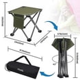 thumbnail image 3 of Roptat Paquete de 2 Taburetes de Camping, Asiento de Taburete Ligero, Compacto y Plegable portátil para Acampar, Pesca, Senderismo, Jardinería, Caminar al Aire Libre, Mochilero, Viajes y Playa con Bol, 3 of 5