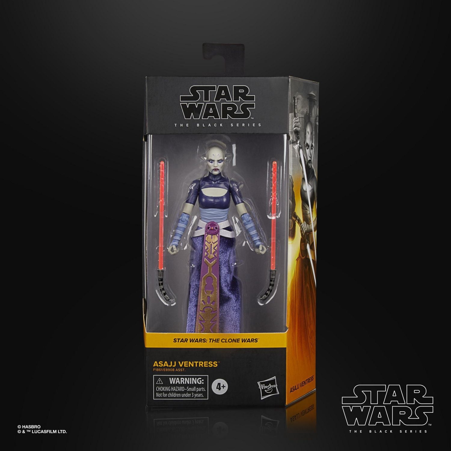 Star Wars The Black Series Asajj Ventress Toy 6-Inch Scale Star Wars: The Clone Wars Collectible Action Figure, Toys For Kids Ages 4 and Up