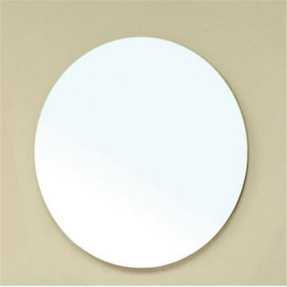 27.6'' x 27.6'' x 2'' Round Woods Frameless Bathroom Mirror