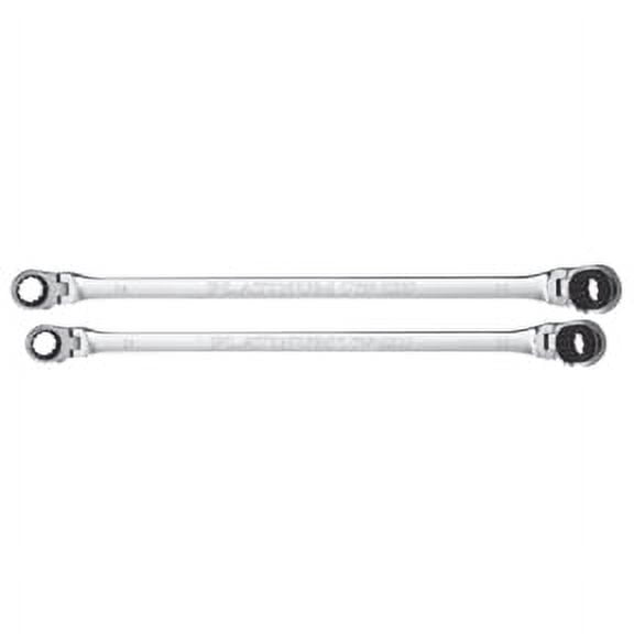 Platinum Tech 99652 2 Pc. X-Long Ratcheting Wrench Set 4 Metric Sizes PLT-99652