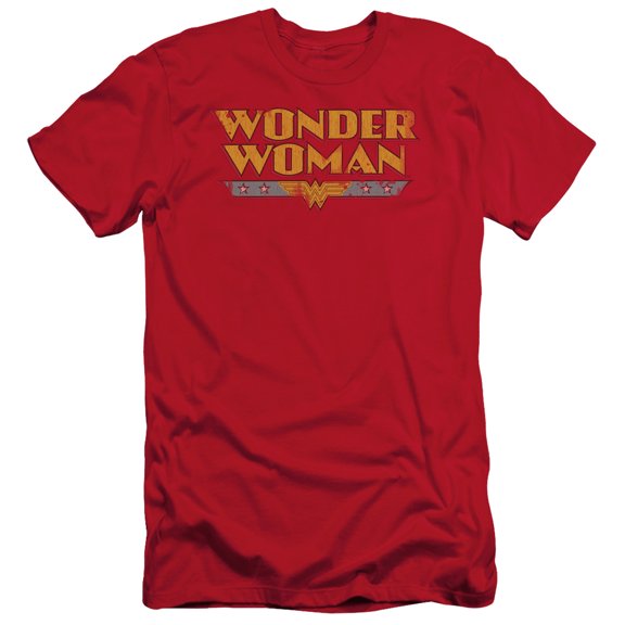 DC Comics Wonder Woman Logo S/S Adult 30/1 T-Shirt Red