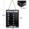 Business Hours Hanging Chalkboard Black Decorative Erasable Chalk