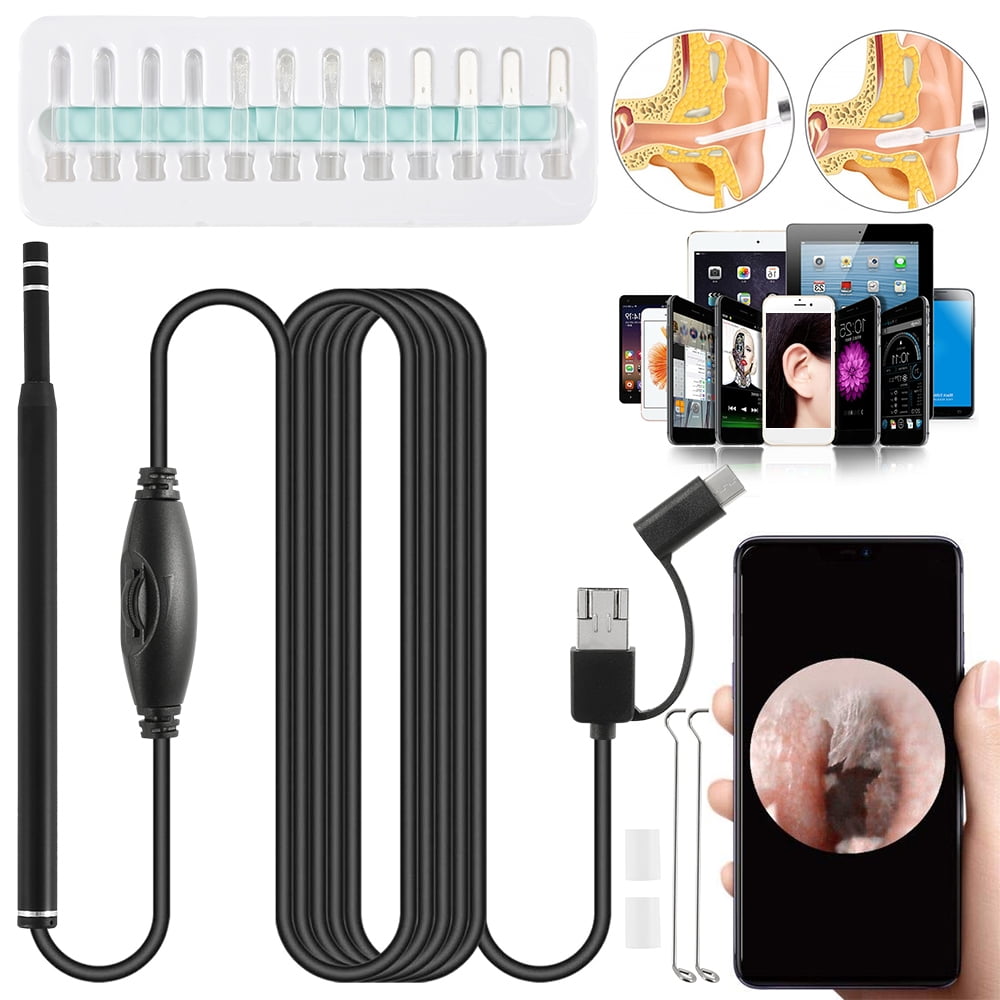QWERT WANG Wifi Ear Endoscope USB Otoscope Inspection Camera Portable HD Borescope Ear Cleaning Tools Suitable For Android And IOS Smartphones,Windows MAC,Black QWERT WANG Wifi Ear Endoscope USB Otoscope Inspection Camera Portable HD Borescope Ear Cleaning Tools Suitable For Android And IOS Smartphones,Windows MAC,Black