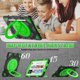 thumbnail image 3 of Funda estándar para iPad de 9.ª, 8.ª y 7.ª generación de 10.2 pulgadas con protector de pantalla, asa giratoria de 360 grados, correa para el hombro y portalápices (negro y verde), 3 of 5