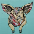 thumbnail image 2 of Ritter, Gina 12x12 White Modern Wood Framed Museum Art Print Titled - Farm Collage on Teal I, 2 of 4
