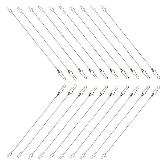 Supvox 24Pcs Silver Hanging Chains for Signs Billboards and Outdoor Ornament Hooks