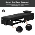 thumbnail image 4 of Aukfa 3-in-1 Futon Sofa Bed Chair,Adjustable Reading Lounge Chair with Pillows, Black, 4 of 9