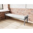 thumbnail image 4 of Pemberly Row Waiting Reception 3 Seat Bench Wood Frame in Gray, 4 of 5