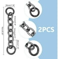 thumbnail image 5 of 2Pcs 16cm Alloy Bag Chain Black Bag Extender Chains Purse Chain Metal Shoulder Bag Strap Extender with Spring Gate Rings for Bag Straps Replacement Accessories, 5 of 9