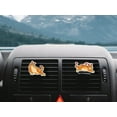 thumbnail image 6 of WIRESTER Set of 2pcs Car Air Freshener Fragrance Vent Clip Decoration with Lemon Scented Pad - Orange Tabby Cat Funny Playful Postures, 6 of 7