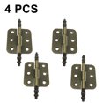 thumbnail image 1 of Juego de 4 bisagras de bronce verde con cabeza de corona para puertas de muebles, gabinetes y cajones, 1 of 8