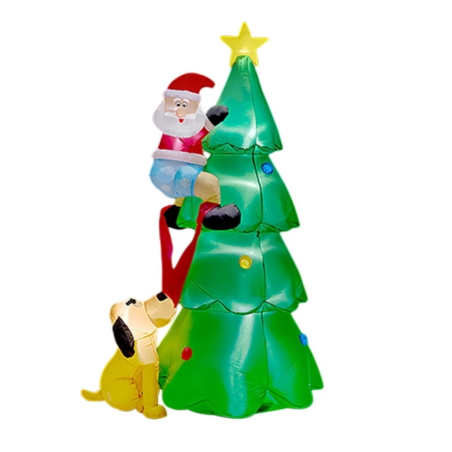 de Navidad inflable de 7 pies para exteriores, decoración luminosa resistente a la intemperie con luz para jardín y césped.