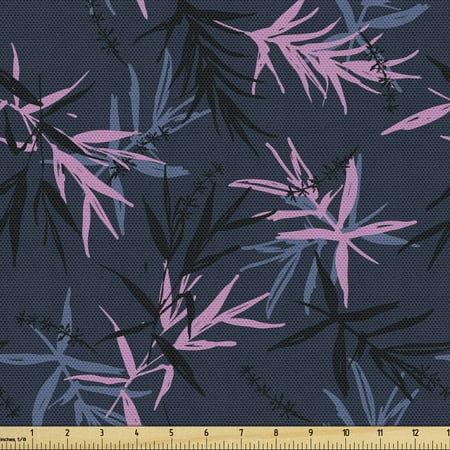Botanical Fabric by the Yard Abstract Leaves Exotic Garden Design Decorative Upholstery...
