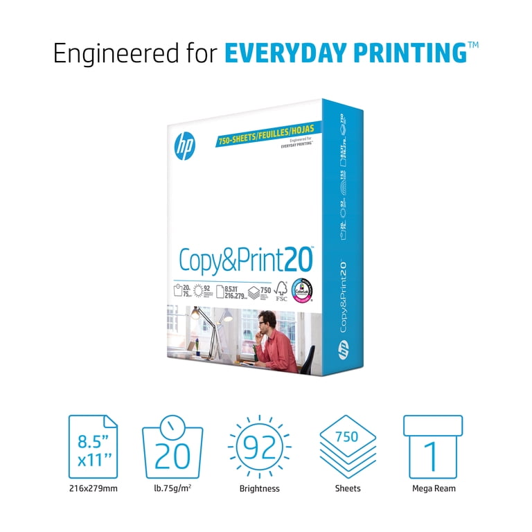 HP Copy & Print Paper, 20lb, Letter Size, 750 Sheets photo 3