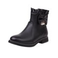 thumbnail image 2 of LSLJS Bottines Courtes pour Femmes, Mode, Nœud, Couleur Unie, Plates, Bout Rond, Talon, Bottines et Bottillons pour Femmes, Bottes pour Femmes, 2 of 7