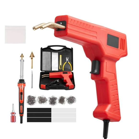 KFFKFF Plastic Welder Kit Deluxe, 100W Plastic Welding Gun + 60 W/100W Soldering Iron, Professional Plastic Repair Welding Tool with 1000PCS Hot Staples & 60 Rods