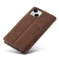 thumbnail image 4 of Elehold PU Leather Wallet Case for iPhone 14 Pro Max 6.7 inch,Ultra Slim Premium Vegan Leather+inner Soft slim TPU with Shockproof Kickstand Card Cash Slot Full Body Protection Case ,Brown, 4 of 7