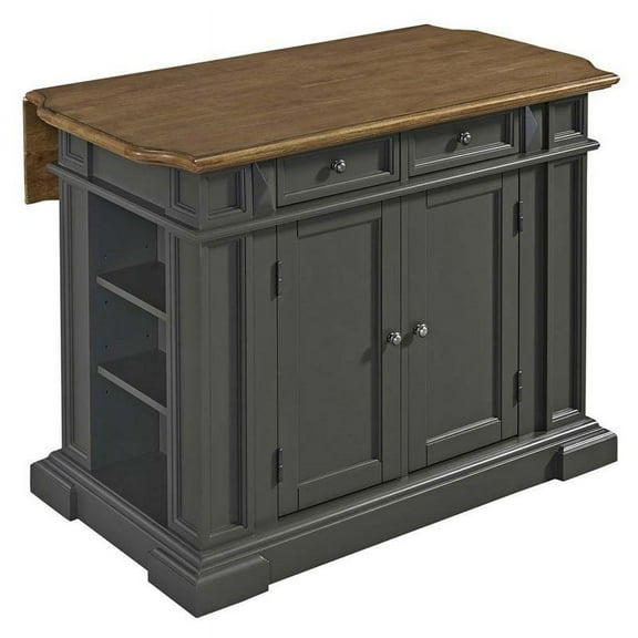 Pemberly Row Kitchen Island in Gray