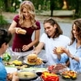 thumbnail image 4 of Wealers 4-Person Camping Utensils Stainless Steel Dinnerware Set with Mesh Bag, Blue, 4 of 9