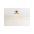 thumbnail image 2 of Living District Eclipse 8 Inch Flush Mount Frosted White Shade in Satin Gold, 2 of 9