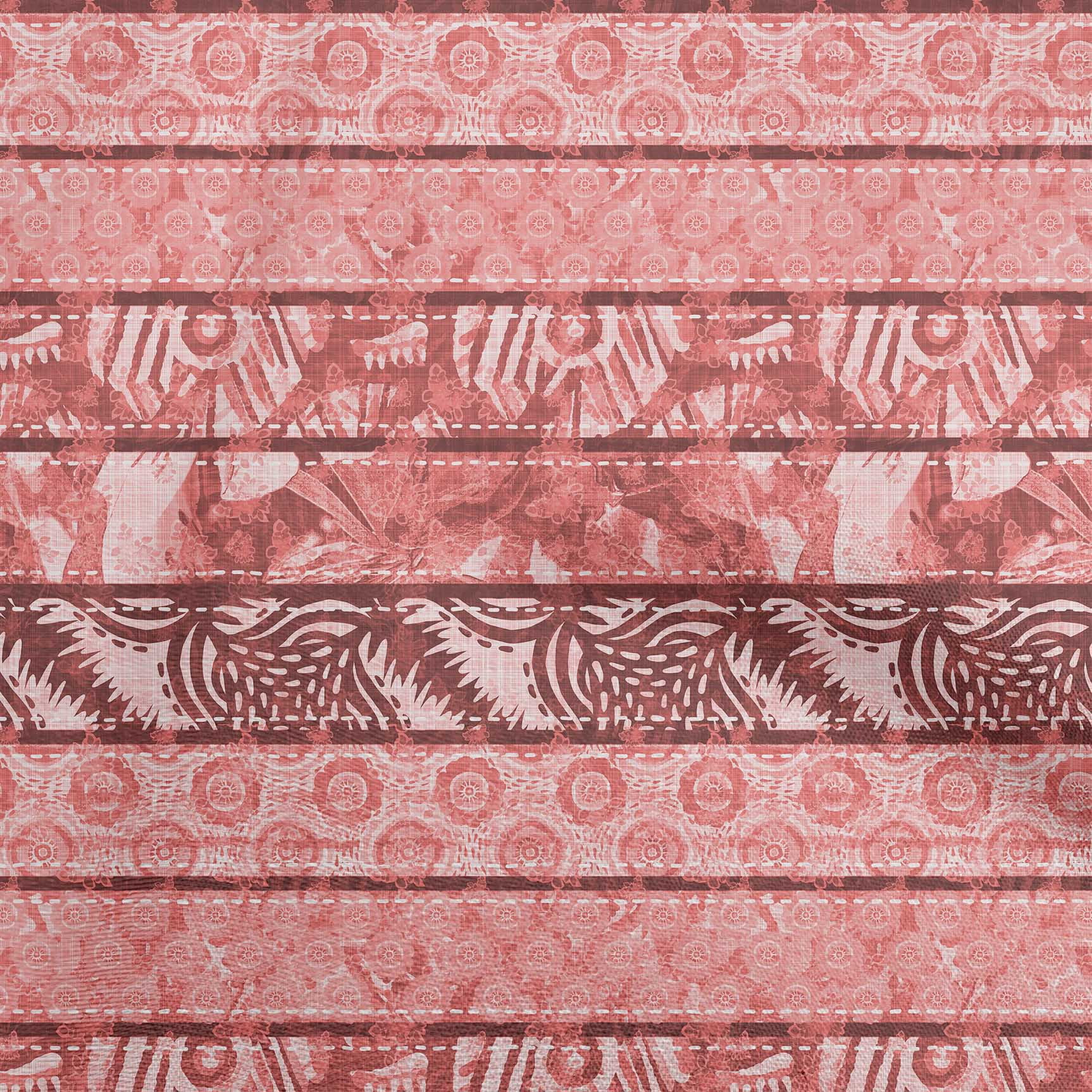 Red - Hand Batik Print Cotton Fabric 18