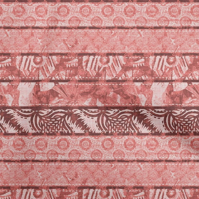 oneOone Georgette Viscose Red Fabric Aaian Batik Craft Projects Decor Fabric Printed By The Yard 42 Inch Wide