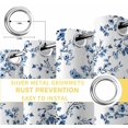 thumbnail image 6 of Navy Blue Spring Floral Blackout Curtains for Bedroom/Living Room, Thermal Insulated Kitchen Curtains, Elegant Pastoral Flowers Grommet Darkening Window Treatment Drapes 42"x63"x2, 6 of 8