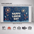 thumbnail image 5 of Decorative Design Happy Labor Day Banner Festive Theme Colorful Fireworks Stars for Holiday Celebration Indoor Events Party Decor, 5 of 8