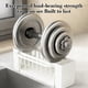 thumbnail image 5 of Organizador multifuncional para fregadero de cocina | Soporte para esponjas y trapos de cocina con orificios de drenaje | Estante de plástico para esponjas, cepillos y jabón | Blanco, negro o gris, 5 of 6