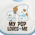 thumbnail image 4 of Inktastic My Pop Loves Me Grandson Puppy Boys Baby Bib, 4 of 4