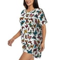 thumbnail image 2 of "Wukai Cute Butterfly Women's Pajama Set - Short-Sleeve Top and Shorts with Elastic Waistband and Pockets for Loungewear, Yoga, and Casual Wear-Small, 2 of 8