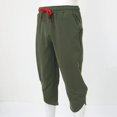 thumbnail image 6 of Kureaily Men Casual Pants Loose Cotton And Linen Fashionable Outdoor Beach Cropped Pants, 6 of 8